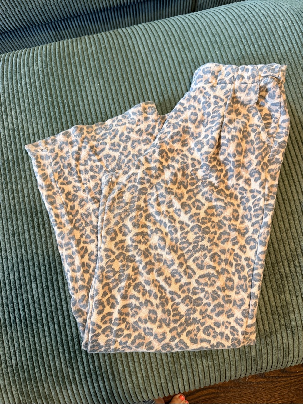aerie Leopard Print Wide Leg Lounge Pants S/P